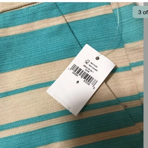 New Gap womens short shorts size 6 blue tan - Picture 2 of 5